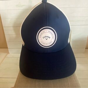 Callaway Golf California Original Trucker Mesh Snapback PGA Hat Navy Blue/White